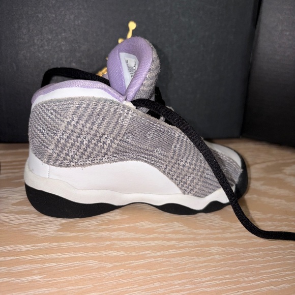 Jordan 13 Retro (TD) White & Purple Sneakers - Picture 7 of 13
